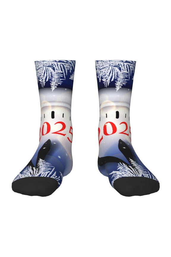 Gold Glitter Shining In Light With 2025 Kids Socks Unisex Kids and Toddlers' Crew Socks, ,1 Pairs