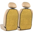 thumbnail image 1 of Naloa Gold Shiny 2Pcs Anti-Kick Back Seat Cover Kick Mat, Car Seat Protector with 3 Storage Pockets, 1 of 8