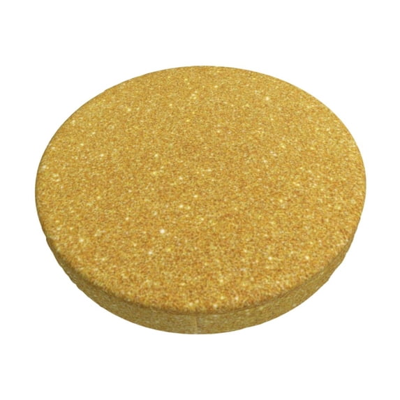 Naloa Gold Shiny Round Bar Stool Cushion Cover 12-14 inch, Fits Kitchen, Office, Restaurant Chairs - 12 inch