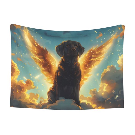 Naloa Golden Cloud Winged Dog Dog Blanket, 3 Sizes Cat Blanket for Indoor Cats Large Medium Small Dog Gifts-Medium