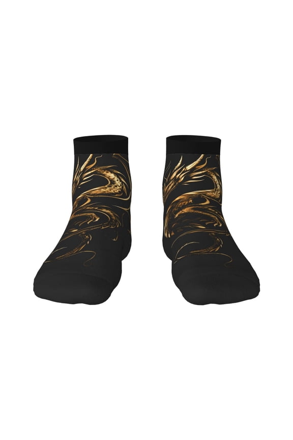 Golden Dragon Tattoo Art Ankle Socks for Women Non Slip Socks No Show Socks Classic Low Cut Casual Socks Casual Socks
