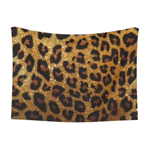 Naloa Golden Leopard Glitter Dog Blanket, 3 Sizes Cat Blanket for Indoor Cats Large Medium Small Dog Gifts-Small