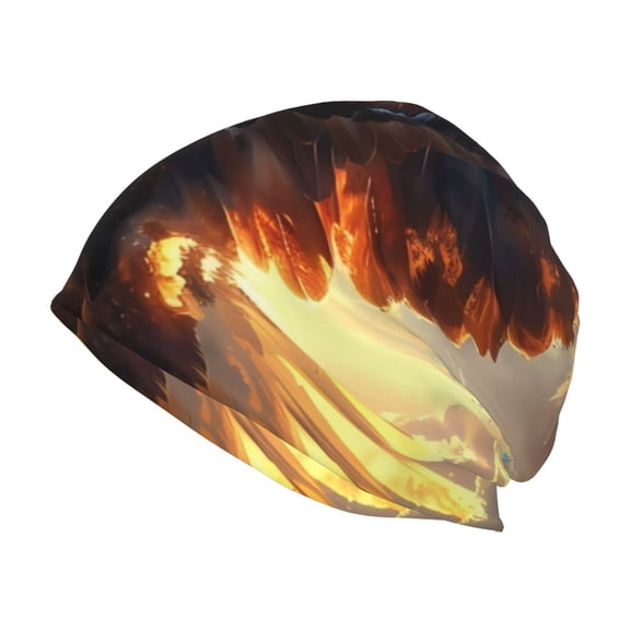 Naloa Golden Sky Bald Eagle Beanie for Men Women Knitted Unisex Winter Hat Beanies Cap Knit Cuffed Beanies Hats