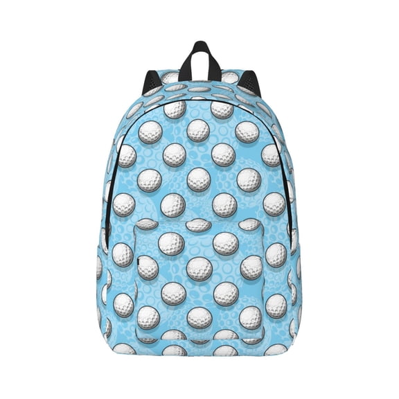 Naloa Golf Balls 1 Canvas Backpack for Men Women Rucksack Casual Travel Daypack College Tote Satchel Bookbag for Teens-Small