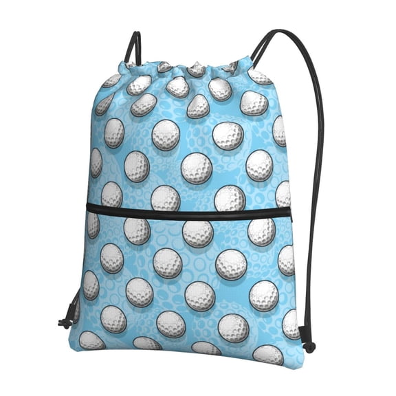 Naloa Golf Balls 1 Drawstring Backpack String Bag Cinch Water Resistant for Gym Shopping Sport Yoga