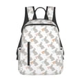 thumbnail image 1 of Naloa Gray Rabbit Print Lightweight DayBackpack Suitable for school, work, shopping, travel, etc., 1 of 1