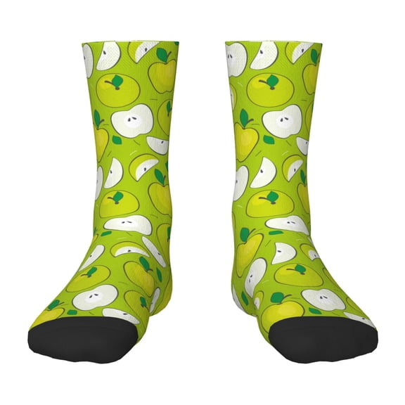 Naloa Green Apple Kids Socks Unisex Kids and Toddlers' Crew Socks, ,1 Pairs
