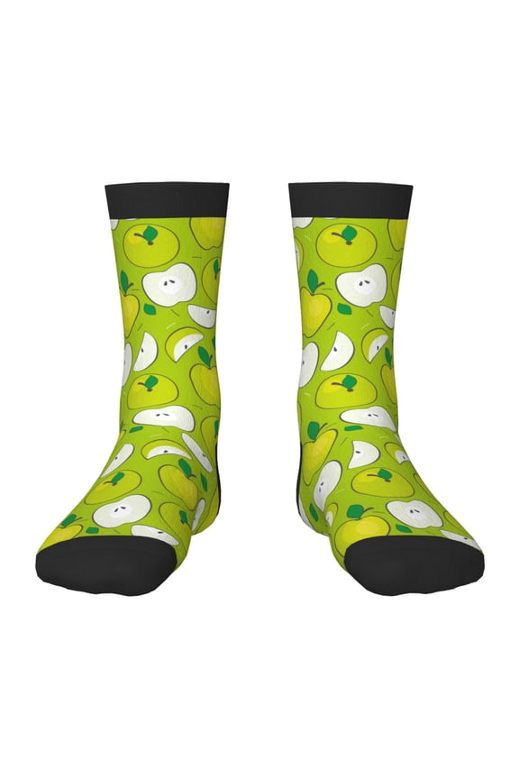 Naloa Green Apple Kids Socks Unisex Kids and Toddlers' Crew Socks, ,1 Pairs