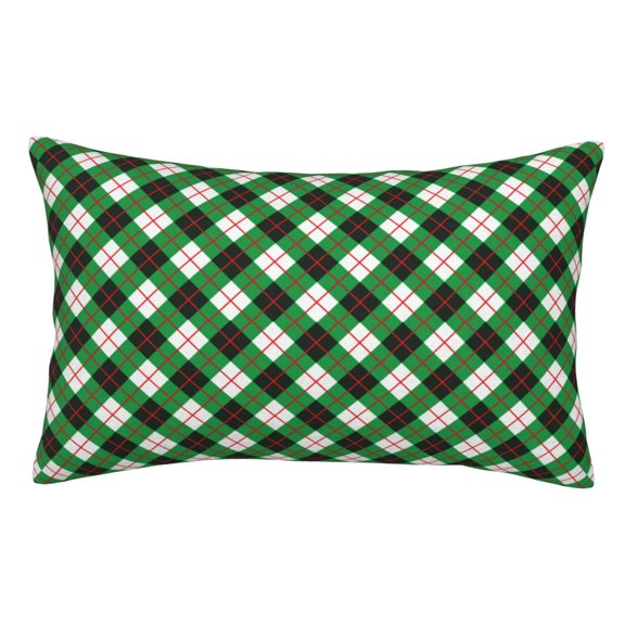 Naloa Green Argyle Plaid Pillow Covers, Throw Pillow Case Cushion Covers,Cushion for Bedroom,Couch,Home-20"x30"