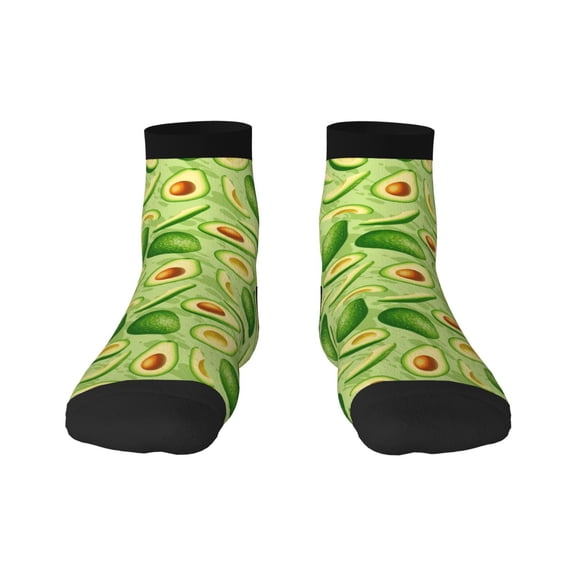 Naloa Green Avocado Ankle Socks for Women Non Slip Socks No Show Socks Classic Low Cut Casual Socks Casual Socks