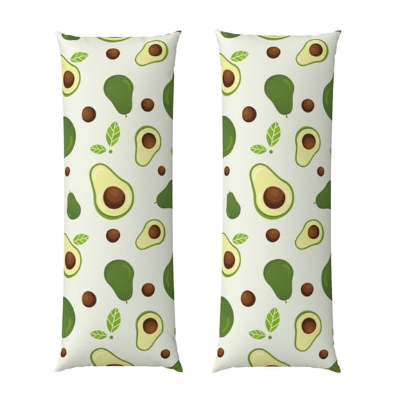 Naloa Green Avocado Body Pillow Cover, Pillowcases with Hidden Zipper Breathable Long Pillow Case (Pillows are not included,20x54 inch)