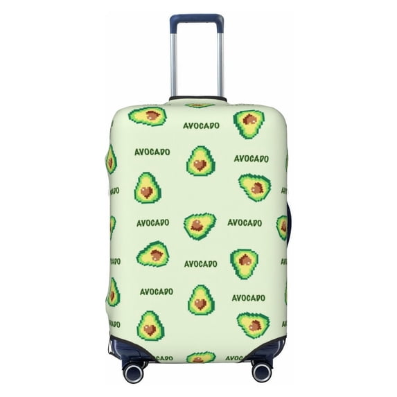 Naloa Green Avocado Elastic Suitcase Protector, Travel Suitcase Protector Cover Fits 18-32in Suitcase - Small