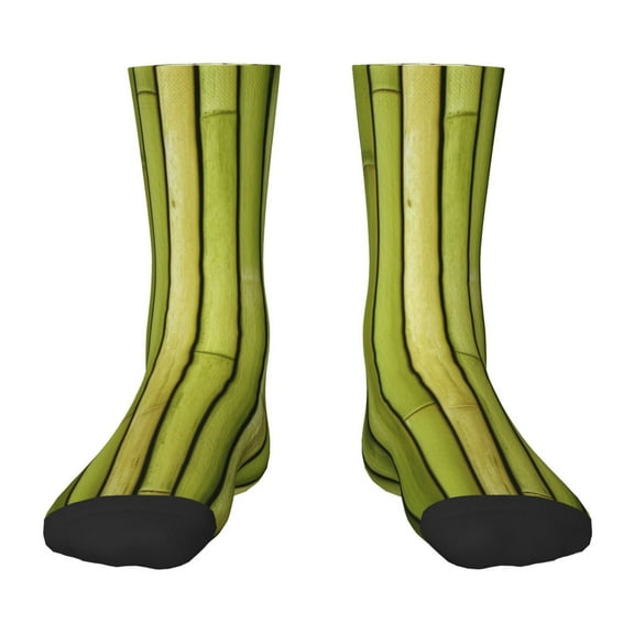 Naloa Green Bamboo Fence Kids Socks Unisex Kids and Toddlers' Crew Socks, ,1 Pairs