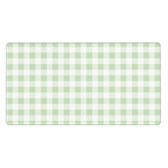 Naloa Green Checkboard Gaming Mouse Pad Large Mouse Mat Long Extended Desk Pad Non-Slip Rubber Mice Pads Stitched Edges Thin Pad (16x29.5 Inch)