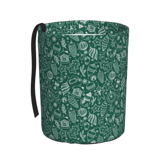 Naloa Green Christmas Car Trash Can Garbage Car Accessories Trash Can Car Waste Bin for for Driver and Passenger Any Vehicle