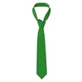 thumbnail image 1 of Naloa Green Glitter Print Solid Color Tie Formal Necktie for Men，Suitable for business, daily life, work, 1 of 5