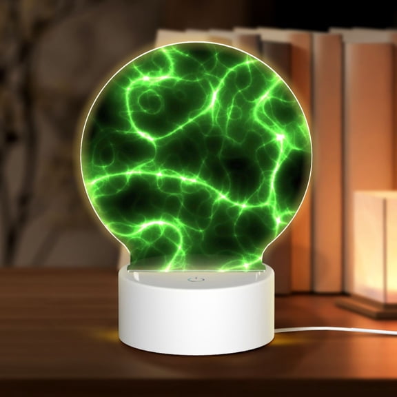 Naloa Green Lightning Acrylic LED Night Light Custom LED Lights Personalized Nightlight Customized Gifts for Family Couples Friends