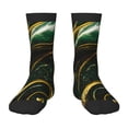 thumbnail image 1 of Naloa Green Marble Kids Socks Unisex Kids and Toddlers' Crew Socks, ,1 Pairs, 1 of 5