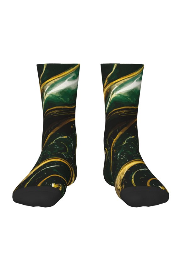 Green Marble Kids Socks Unisex Kids and Toddlers' Crew Socks, ,1 Pairs