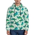 thumbnail image 1 of Naloa Green Sea Turtle Men's Casual Hooded Collar Drawstring Hoodies Pullover Sweatshirts Casual Long Sleeve Shirts-Medium, 1 of 7