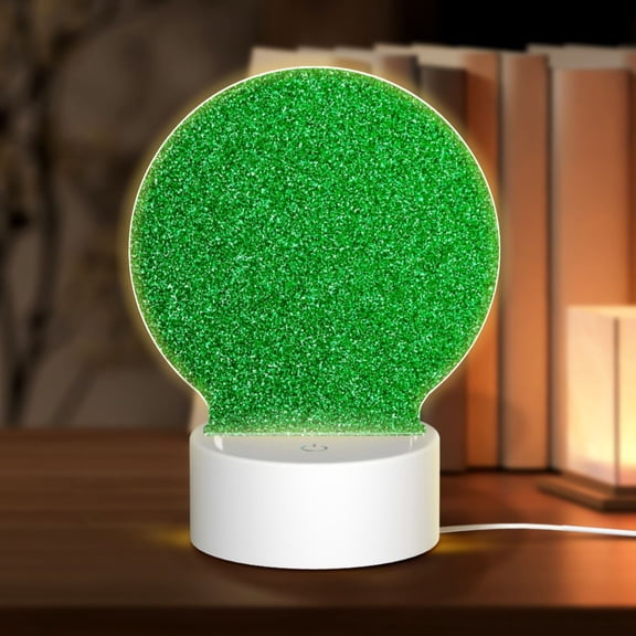 Naloa Green Sparkling Shiny Acrylic LED Night Light Custom LED Lights Personalized Nightlight Customized Gifts for Family Couples Friends