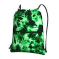 thumbnail image 1 of Naloa Green Tie Dye Drawstring Backpack String Bag Cinch Water Resistant for Gym Shopping Sport Yoga, 1 of 6