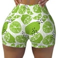 thumbnail image 1 of Naloa Green Various Lemons Biker Shorts for Women Seamless Scrunch Short Women’s Yoga Shorts for Gym Running Sport Shorts - Medium, 1 of 9