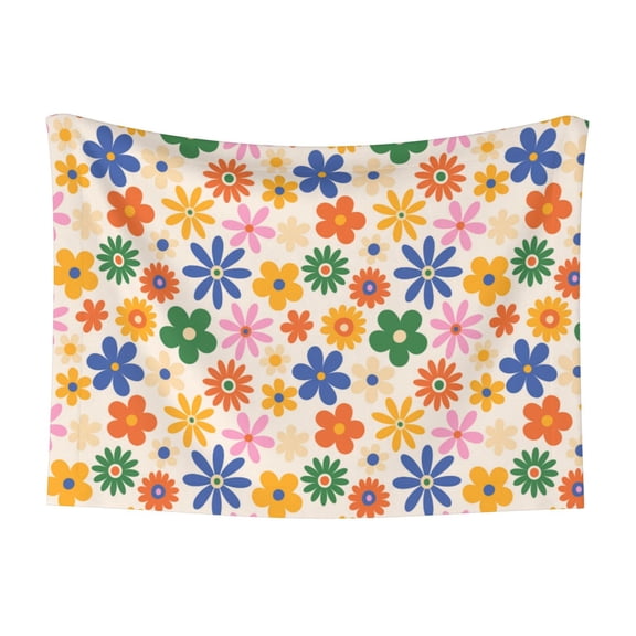 Naloa Groovy Daisy Flowers Dog Blanket, 3 Sizes Cat Blanket for Indoor Cats Large Medium Small Dog Gifts-Medium