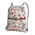 thumbnail image 1 of Naloa Groovy Retro Santa Drawstring Backpack String Bag Cinch Water Resistant for Gym Shopping Sport Yoga, 1 of 6