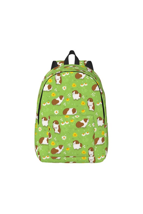 Guinea Pigs Canvas Backpack for Men Women Rucksack Casual Travel Daypack College Tote Satchel Bookbag for Teens-Small