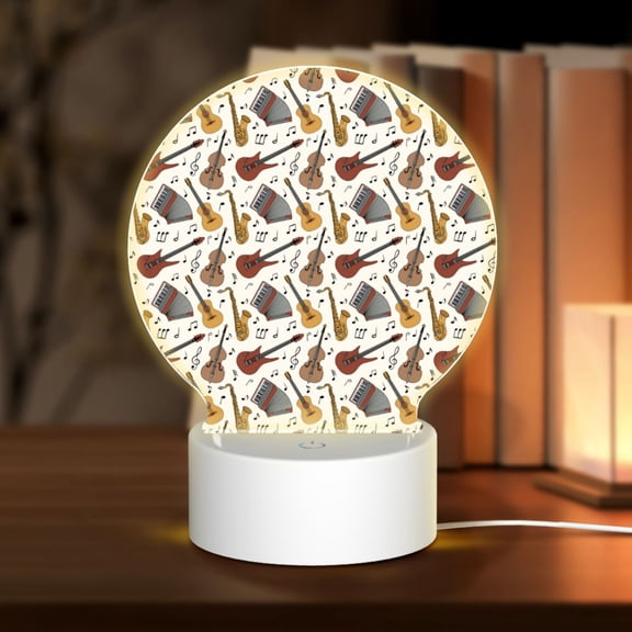 Naloa Guitar Acrylic LED Night Light Custom LED Lights Personalized Nightlight Customized Gifts for Family Couples Friends
