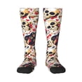 thumbnail image 1 of Naloa Guitar Skull rock Thigh High Socks Extra Long Stretchy Sock Women Over Knee High Opaque Stocking Daily Wear, 1 of 6