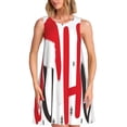 thumbnail image 1 of Naloa HOHOHO Christmas Print Women's Summer Spring Casual Beach Sundress,Vacation Sleeveless Tank Crewneck Loose Dresses, 1 of 7