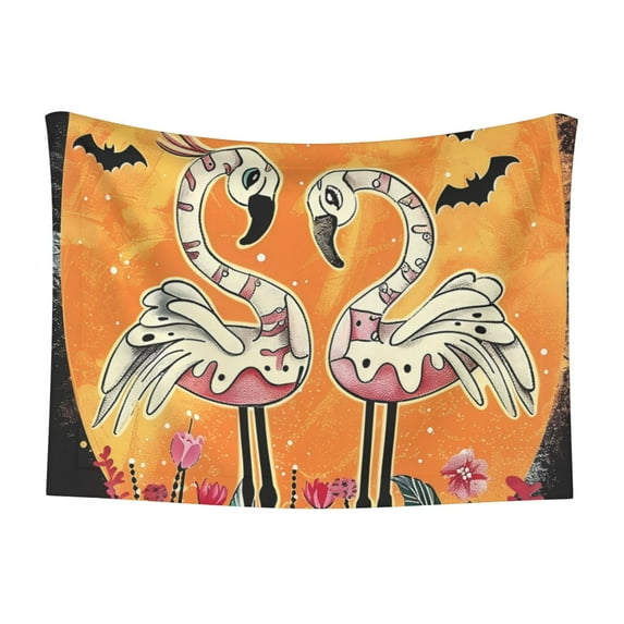 Naloa Halloween Flamingos Dog Blanket, 3 Sizes Cat Blanket for Indoor Cats Large Medium Small Dog Gifts-Large