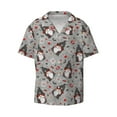 thumbnail image 1 of Naloa Halloween Gnome Men's Loose Fit Cuban Collar Short-Sleeve Shirt with Button-down and Chest Pocket for Everyday Wear Outings - XX-Large, 1 of 7