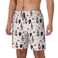 thumbnail image 1 of Naloa Halloween Gnome Print Men Swim Trunks with Compression Liner ,Board Shorts,Men's Swim Shorts with Drawstring and Elastic Waistband-XX-Large, 1 of 6