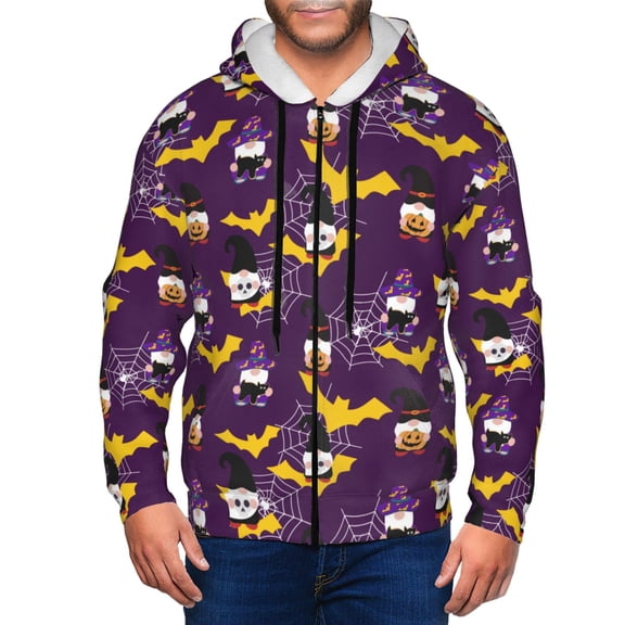 Naloa Halloween Gnomes1 Men’s Hoodies, Zip up Hoodie, Sweatshirts,Hoodies for Men Sizes S-3XL-X-Large