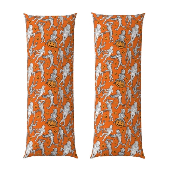 Naloa Halloween Mummy Body Pillow Cover, Pillowcases with Hidden Zipper Breathable Long Pillow Case (Pillows are not included,20x54 inch)