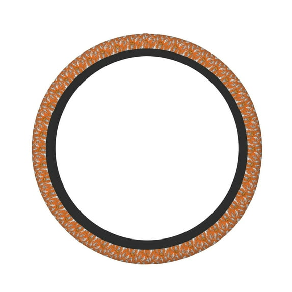 Naloa Halloween Mummy Elastic Steering Wheel Cover, Auto Steering Wheel Cover – 15 Inch , Comfortable Grip, Fit Suvs,Vans Cars,Trucks