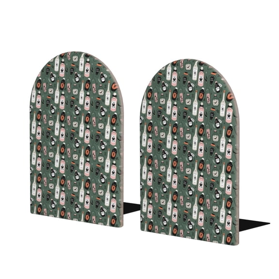 Naloa Halloween Potions 2 Pcs Bookend Large Capacity Office Book Ends for Home Office Library School Study Decoration