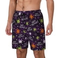 thumbnail image 1 of Naloa Halloween Print Men Swim Trunks with Compression Liner ,Board Shorts,Men's Swim Shorts with Drawstring and Elastic Waistband-X-Large, 1 of 6