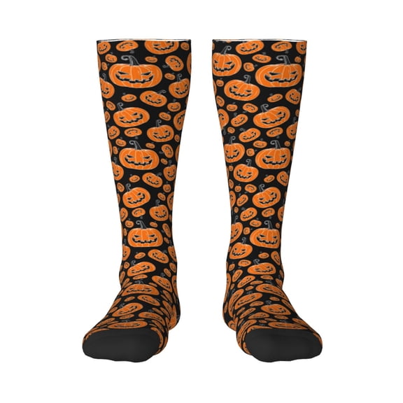 Naloa Halloween Pumpkins Knee Socks, High Socks Long Stretchy Sock Women Knee High Stocking, Long Socks for Women