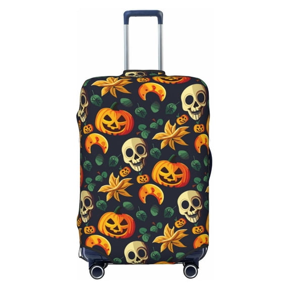 Naloa Halloween Skull Elastic Suitcase Protector, Travel Suitcase Protector Cover Fits 18-32in Suitcase - Large