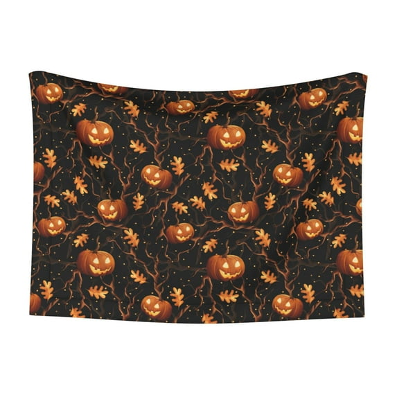 Naloa Halloween With Pumpkins Dog Blanket, 3 Sizes Cat Blanket for Indoor Cats Large Medium Small Dog Gifts-