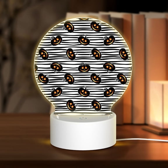 Naloa Haloween Pumpkins Acrylic LED Night Light Custom LED Lights Personalized Nightlight Customized Gifts for Family Couples Friends
