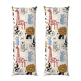 thumbnail image 1 of Naloa Hand Drawn Animals Super Soft 20x60 Body Pillow Case,Long Side Hidden Zipper（PILLOWS ARE NOT INCLUDED）, 1 of 1