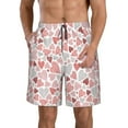 thumbnail image 1 of Naloa Hand Drawn Hearts Men's Beach Shorts, Surfing shorts, Swim trunks, Quick Dry Swim Trunks for Surfing Beach Fun - Small, 1 of 9