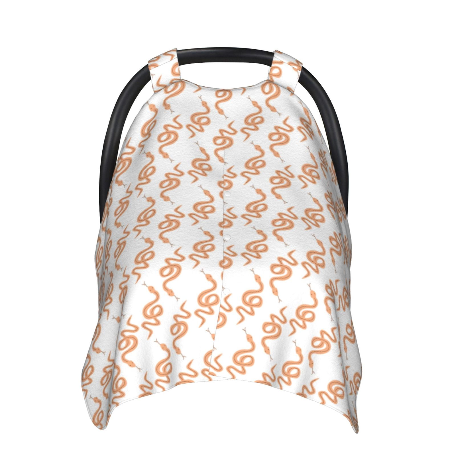 Naloa Hand Drawn Snake Baby Car Seat Cover, Breathable Baby Carrier Cover, Multiuse Baby Carrier Cover & Nursing Breastfeeding Cover
