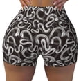 thumbnail image 1 of Naloa Hand Drawn Snake Biker Shorts for Women Seamless Scrunch Short Women’s Yoga Shorts for Gym Running Sport Shorts - Small, 1 of 9