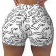 thumbnail image 1 of Naloa Hand Drawn Snake Biker Shorts for Women Seamless Scrunch Short Women’s Yoga Shorts for Gym Running Sport Shorts - X-Large, 1 of 9